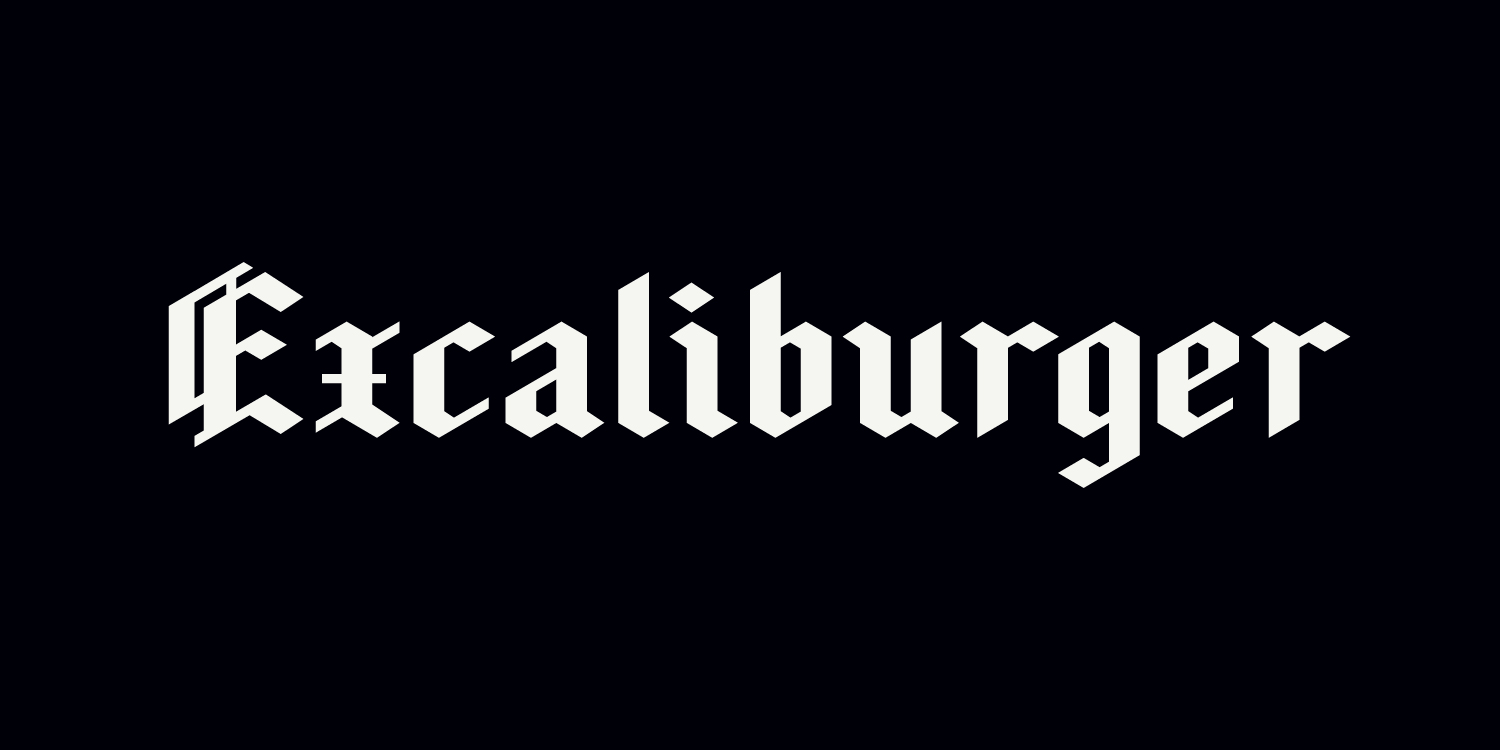 Excaliburger logotype—by Hunter Oden of oden.house