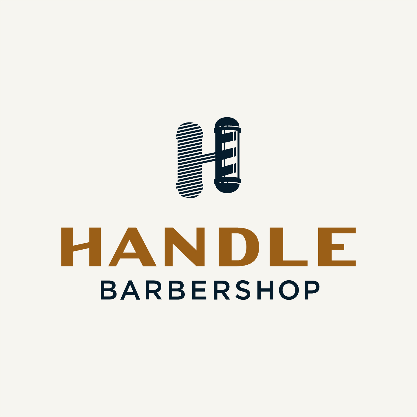 Handle Barbershop logo design by Hunter Oden of oden.house